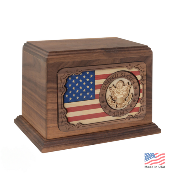 U.S. Army Wood Urn