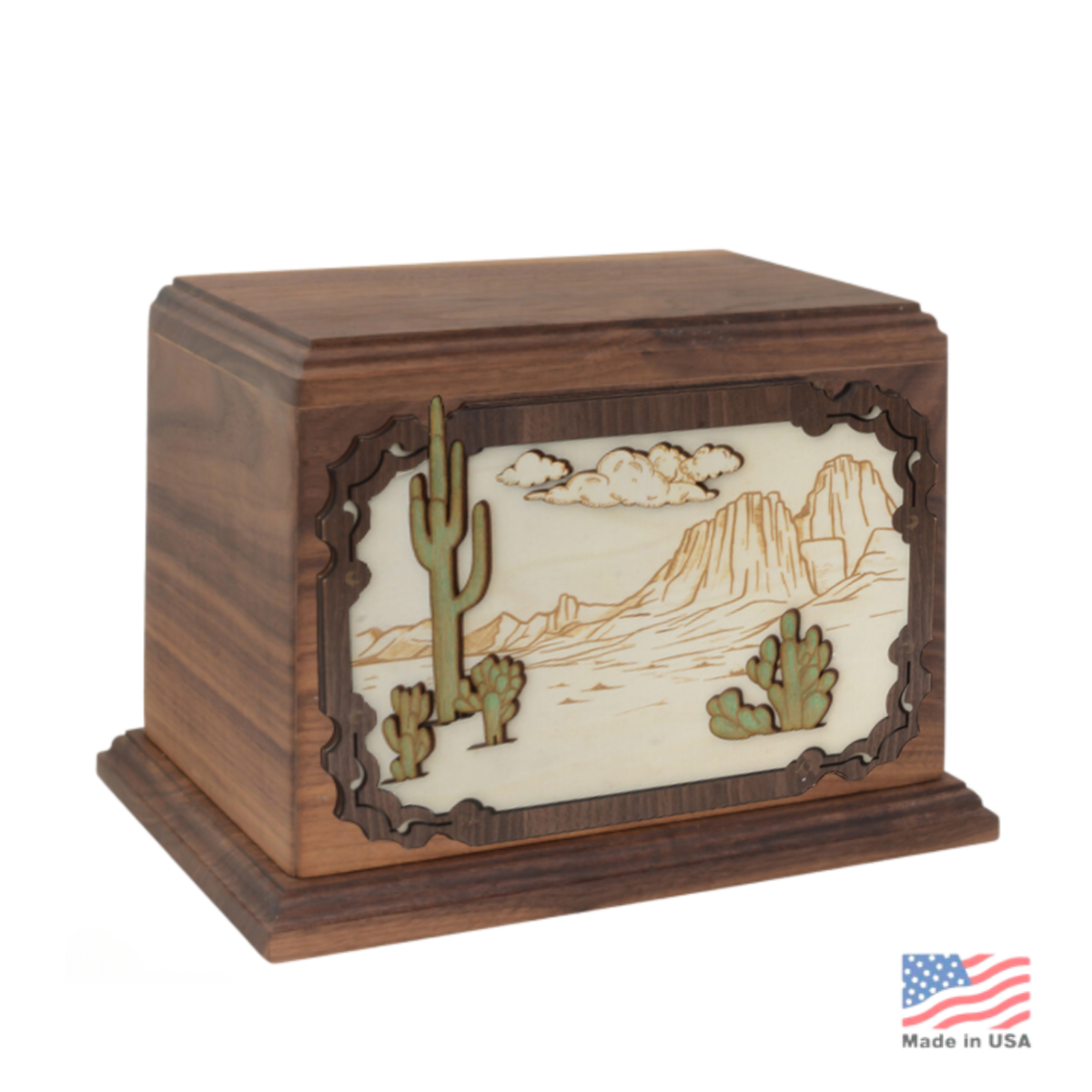 Desert Horizon Wood Urn