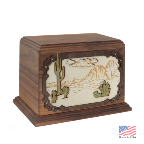 Desert Horizon Wood Urn