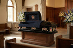 Veterans Marines Black with Black Interior - Metal Casket